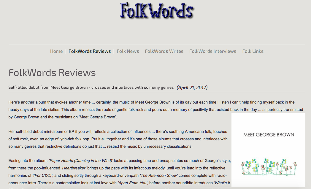 Review:  FolkWords